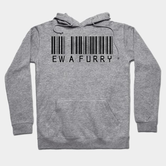 Ew Furry Funny Barcode Furries Simple Hoodie by Mellowdellow